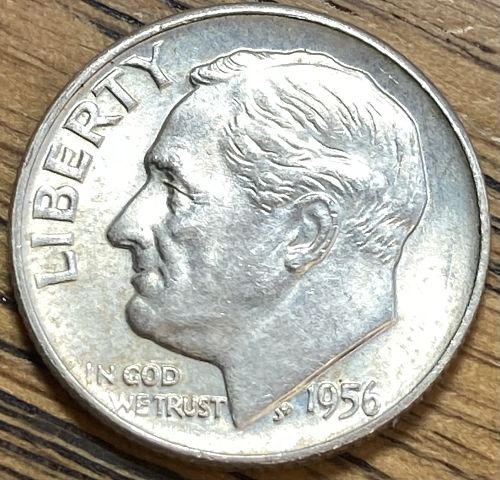 1956D Roosevelt in ALMOST UNCIRCULATED condition