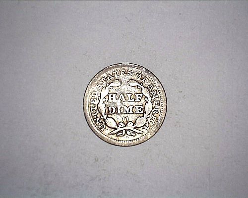 1857 O Seated Liberty Half Dime