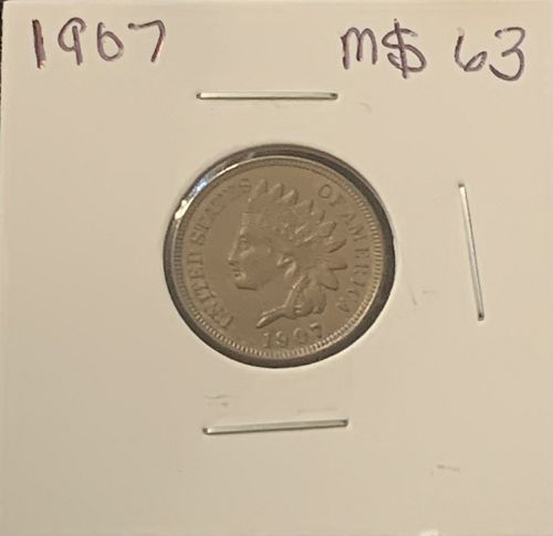 1907 INDIAN HEAD MS63 BIN 70.00