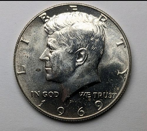 1969 D Uncirculated 40% Silver Kennedy Half Dollar