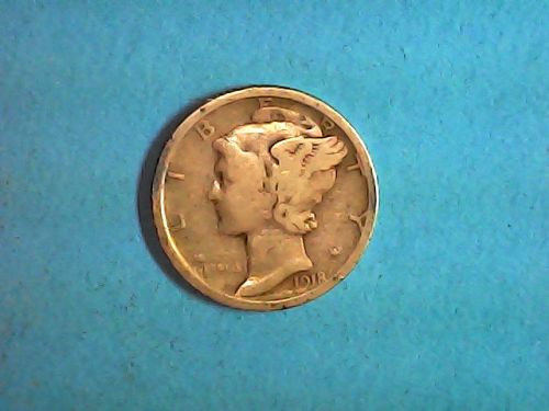 1918 S...Mercury Dime...Great Hole Filler...907