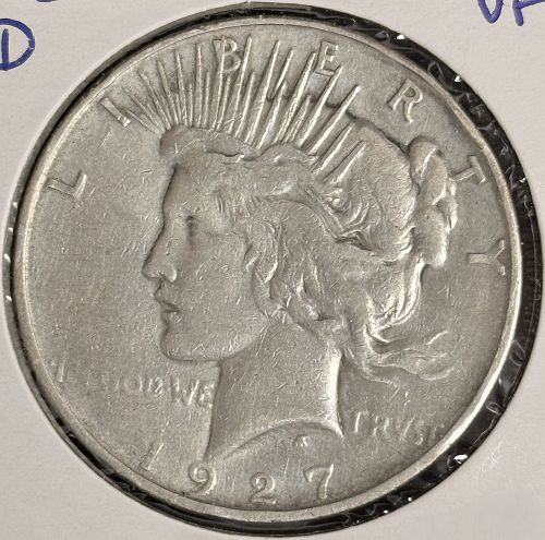 1927-D and 1927-S Peace Silver Dollars, Nicely Circulated, (20464)