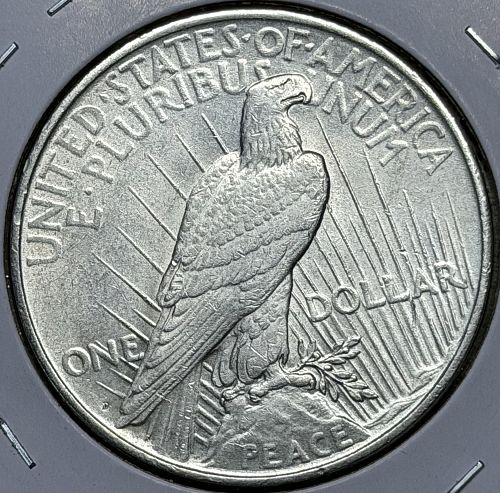 1927-D Peace 90% Silver Dollar
