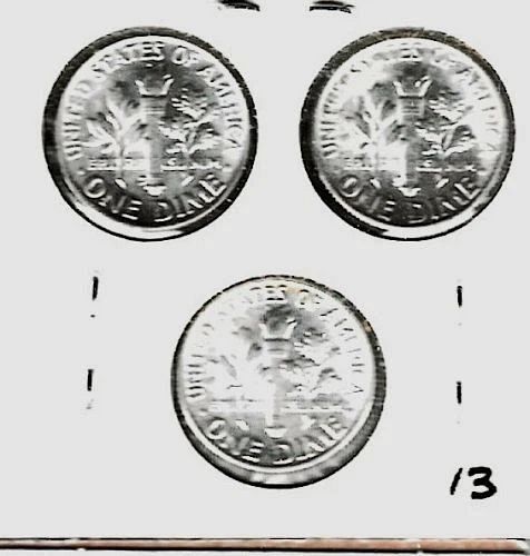 1954" PDS" ROOSEVELT DIMES ***BU***