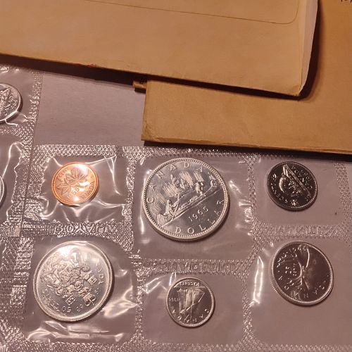 7.77 ozt. ASW 1961-1967 Royal Canadian Mint 80% Silver Proof-like Sets
