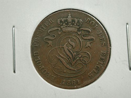 1864 Belgium 2 cent nice !