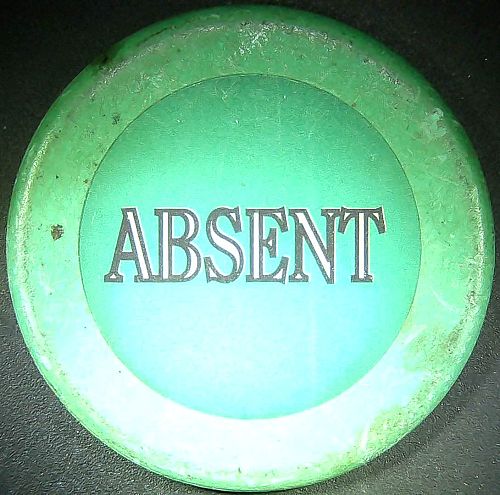Vintage Green Acrylic Poker Table Absent Button Marker Casino Lammer 38mm