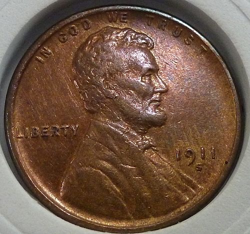 1911 S About Uncirculated Lincoln Wheat Cent   ( 400-S )