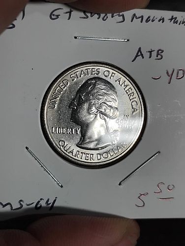 2014-S WASHINGTON QUARTER ATB GREAT SMOKY MOUNTAINS MS-64