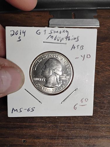 2014-S WASHINGTON QUARTER GREAT SMOKY MOUNTAINS ATB MS-65