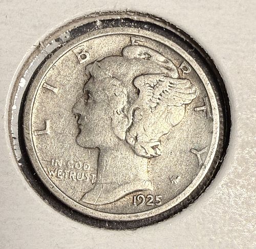 1925-D Mercury Head Dime, VF (16750)