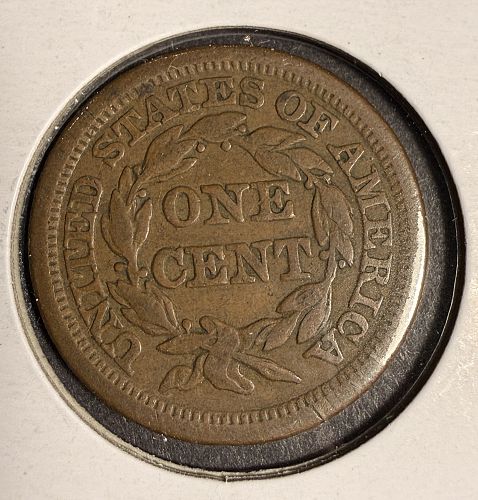 1853 Braided Hair Large Cent, Circulated. (16124)