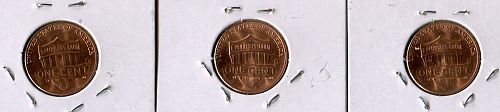 3 - 2023 - D  LINCOLN  CENTS     A U  -  RED / BROWN