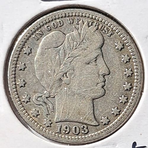 1903 Barber Quarter in VF Conditon
