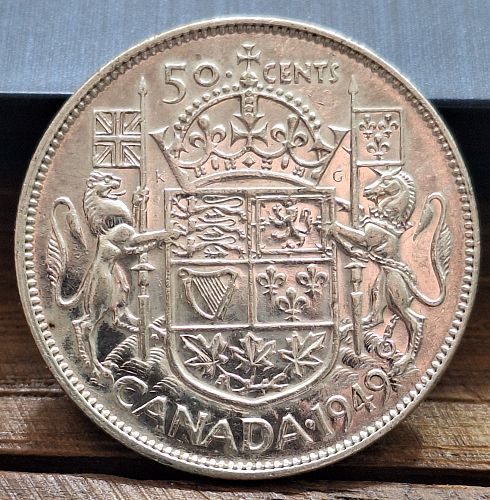 1949 Canada Silver 50 Cents