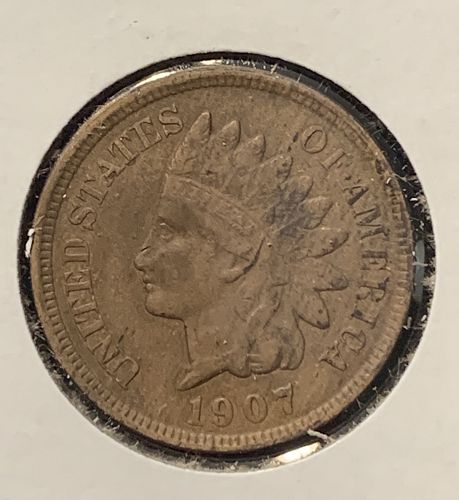 1907 INDIAN HEAD VF35 COND BIN 4.00