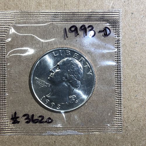 1993-D Washington Quarter, #3620