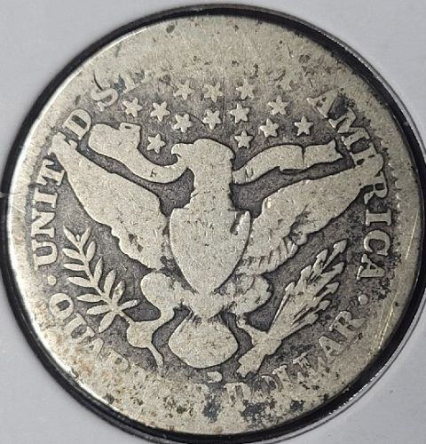 1908-D Barber Silver Quarter G04 #0497