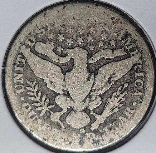 1908-D Barber Silver Quarter G04 #0497