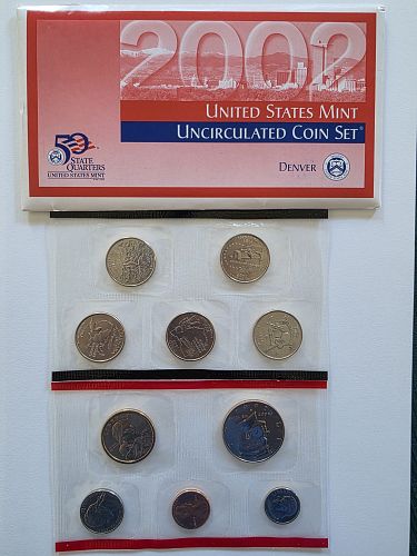 2002 PD Uncirculated Mint Sets - 20 Coins