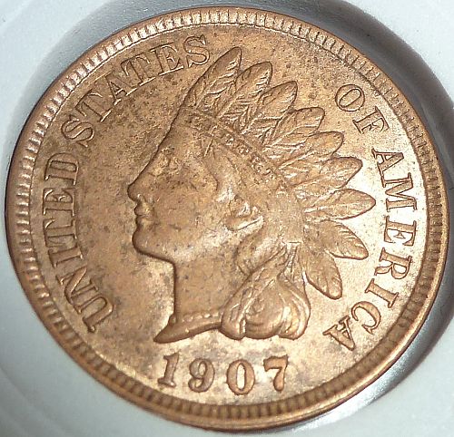 1907 ABOUT UN-CIRCULATED  Indian Cent Grades ( 271)