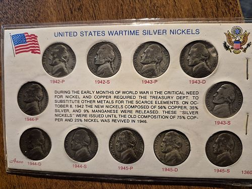 Silver Jefferson Nickel Set