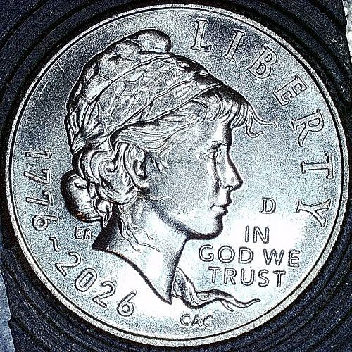2026 D Emerging Liberty Dime: Semiquincentennial 1776-2026 BU or Better