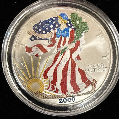 2000 American Silver Eagle 1oz, Enameled, (17180)