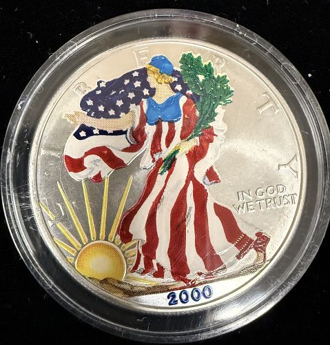 2000 American Silver Eagle 1oz, Enameled, (17182)
