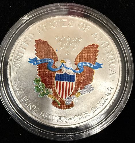 2000 American Silver Eagle 1oz, Enameled, (17184)