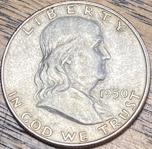 1950D Franklin half in VERY FINE condition
