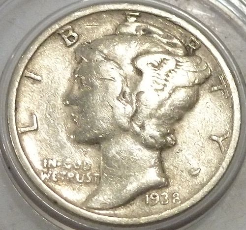 1938-S  VF  Mercury Dime VERY FINE ( 227)