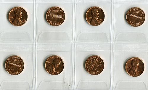 8 - 1962 - D  LINCOLN  CENTS   B  U