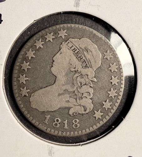 1818 Capped Bust Quarter Normal Date Coin Value, Prices & Info