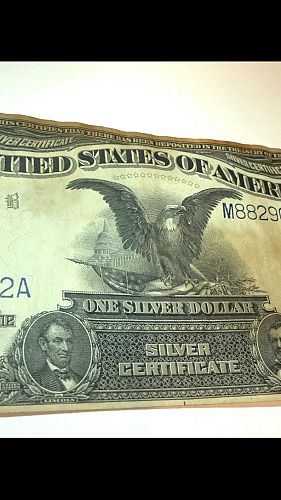 Phenomenal 1899 $1 Black Eagle Silver Certificate Large Size- Superb Looking & Crisp!