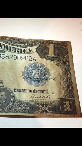 Phenomenal 1899 $1 Black Eagle Silver Certificate Large Size- Superb Looking & Crisp!