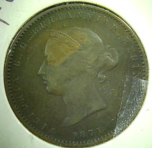 1871 Jersey 1/26 Shilling Queen Victoria 24mm