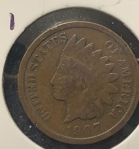 1907 INDIAN HEAD G COND BIN 1.00