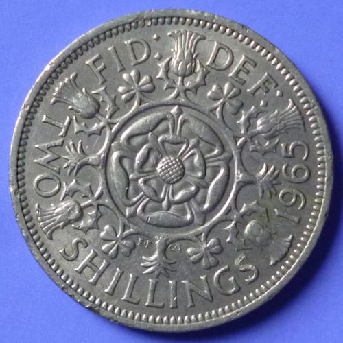 UK Great Britain 2 Shillings Florin dated 1966 KM# 906