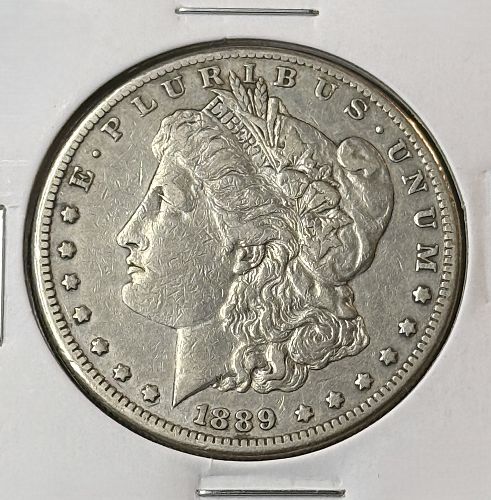 1889-CC Morgan Silver Dollar, Choice XF, Key Date. (21702)