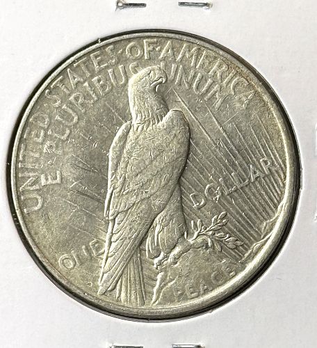 1927-D Peace Silver Dollar, Choice XF/AU. (22474)