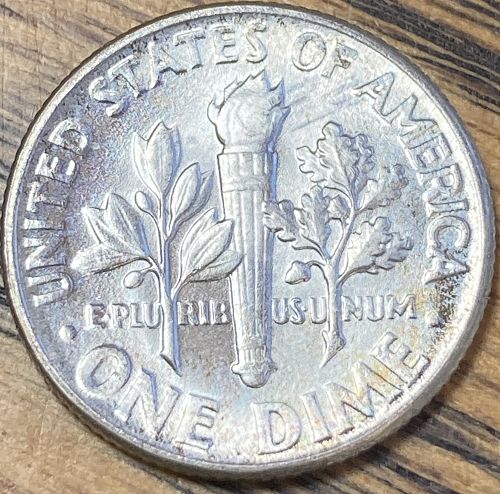 1955 MS65 Roosevelt dime fresh from the roll key date lowest minted of the series