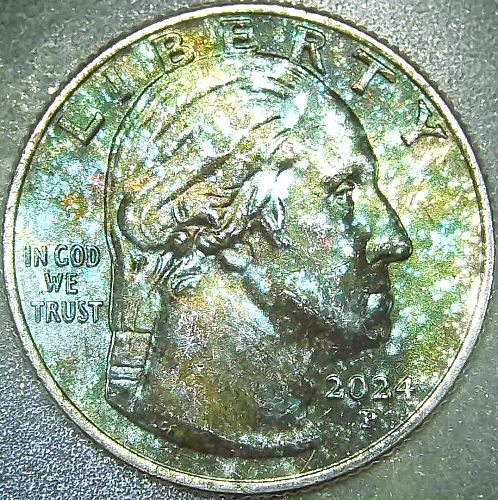 2024 P Zitkala-Sa American Women Quarter Woodstock Toned Rainbow