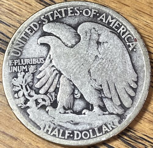 1917 walking liberty half dollar in GOOD condition nice legible date