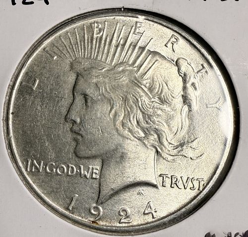 1924 Peace Silver Dollar, Choice Uncirculated. (19883)