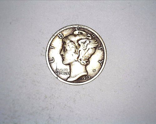 1937 S Mercury Dime