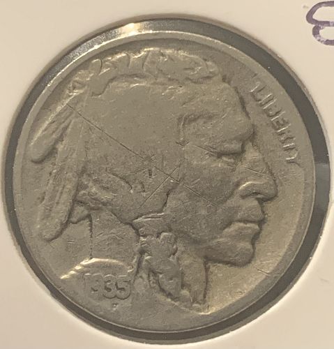 1935-P BUFFALO NICKEL VG COND BIN .50