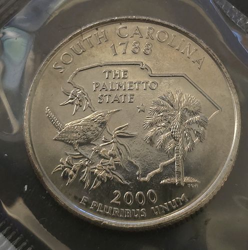 2000-P South Carolina State Quarter - BU in Original Mint Cello (W30)