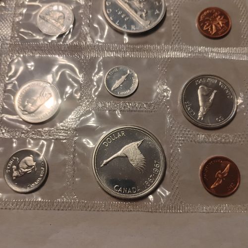 7.77 ozt. ASW 1961-1967 Royal Canadian Mint 80% Silver Proof-like Sets