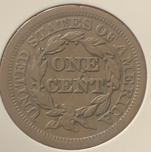 1853 LARGE CENT VF20 COND BIN 30.00